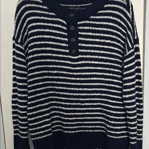 Striped Black and White Women's Sweater
